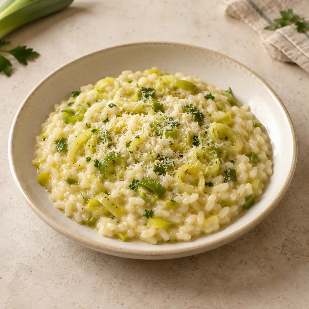 Risoto de alho-poró